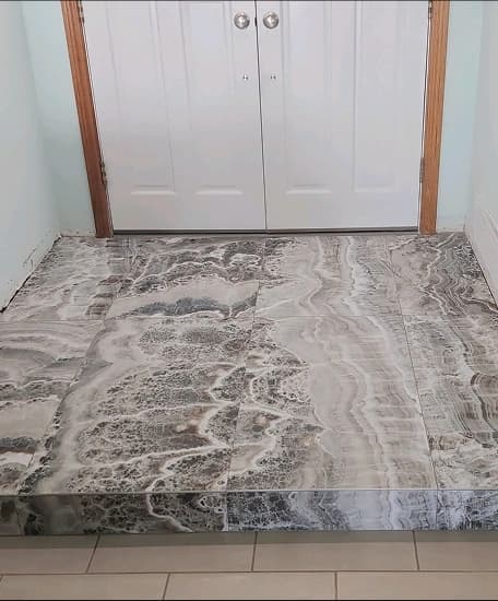 Marble styled flooring
