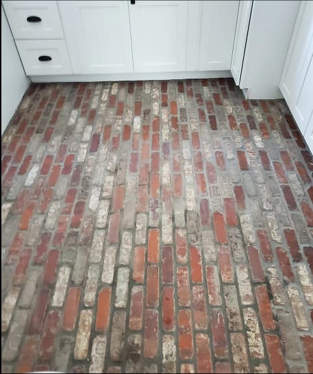Brick styled flooring
