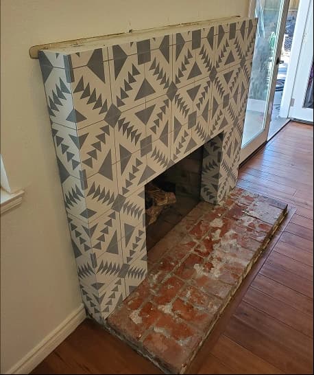 Fireplace tile
