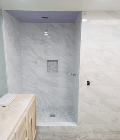 marble shower